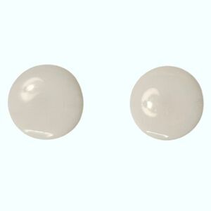 White round pierced earrings